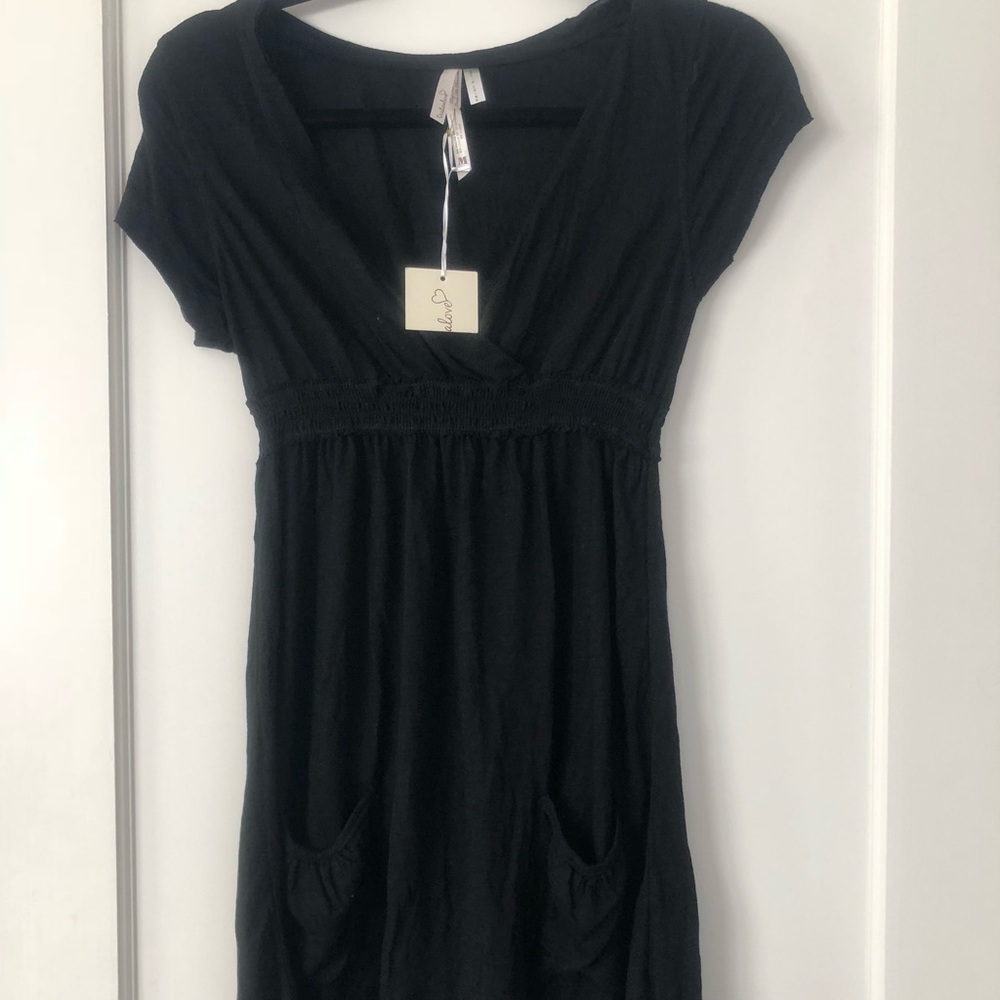 Black summer cotton dress